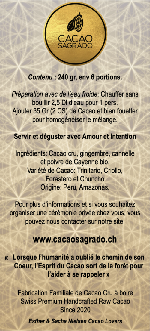 Cacao aux Épices de Noël, 150gr-240gr